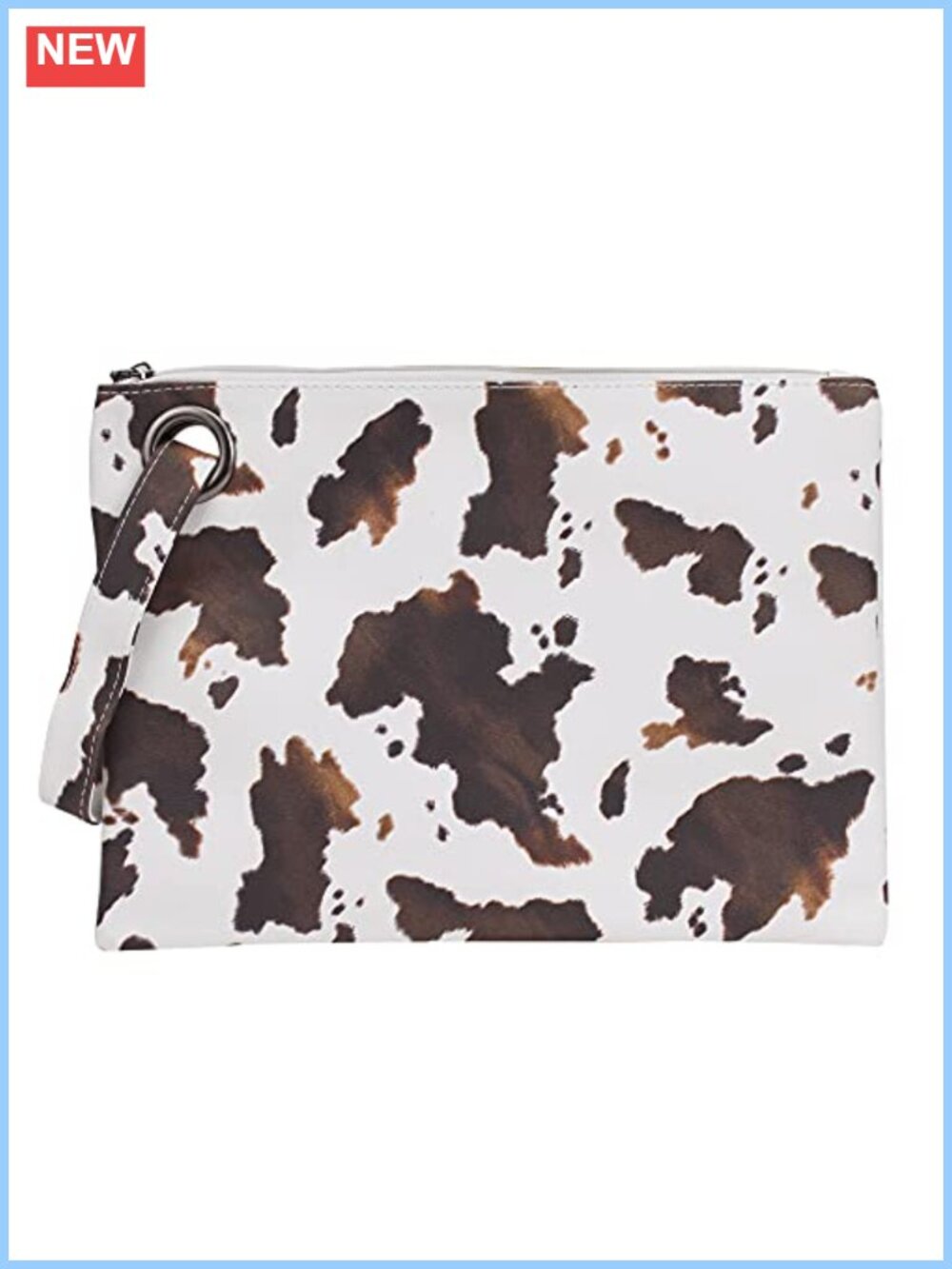 Oversized PU Leather Crocodile Clutch Envelope Wristlet Evening Bag